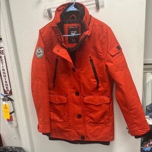 Noize womens Vibrant Red Winter Jacket